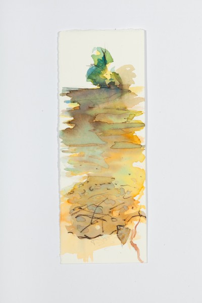 Rivière 1, 10,5 x 23 cm, encre couleur sur papier velin